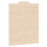 Portes battantes 2 pcs Naturel Bois de pin massif 645775645775