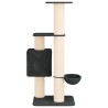 Arbre à chat avec poteaux à griffer en sisal Gris foncé 137 cm 645777645777