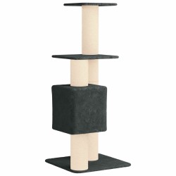 Arbre à chat avec poteaux à griffer en sisal Gris foncé 137 cm 645777645777