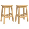 Tabouret de bar 2 pcs Cire de Miel 44 x 30 x 63 cm Pin massif 645784645784