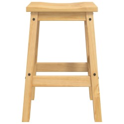 Tabouret de bar 2 pcs Cire de Miel 44 x 30 x 63 cm Pin massif 645784645784