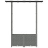 Lit Élevé avec Treillis et Toit Gris clair 124,5 x 40 x 136 cm 645786645786