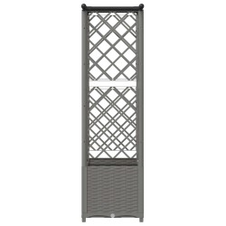 Lit Élevé avec Treillis et Toit Gris clair 124,5 x 40 x 136 cm 645786645786