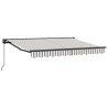 Auvent rétractable Gris clair et blanc 3 x 2,5 m 645787645787