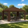 Pavillon 4 × 3 m Marron Polyester et Acier 190 gsm 645788645788