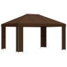 Pavillon 4 × 3 m Marron Polyester et Acier 190 gsm 645788645788
