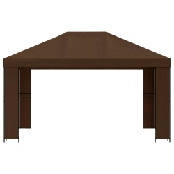 Pavillon 4 × 3 m Marron Polyester et Acier 190 gsm 645788645788