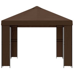 Pavillon 4 × 3 m Marron Polyester et Acier 190 gsm 645788645788