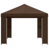 Pavillon 4 × 3 m Marron Polyester et Acier 190 gsm 645788645788