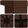Pavillon 4 × 3 m Marron Polyester et Acier 190 gsm 645788645788