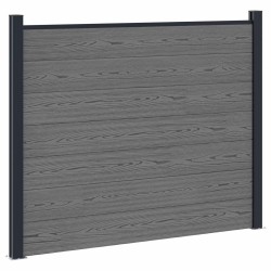 Panneau de clôture WPC et Aluminium Gris 645789645789
