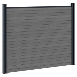 Panneau de clôture WPC et Aluminium Gris 645789645789