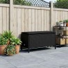 Pouf de Jardin avec oreiller Noir 80 x 38 x 45 cm Rotin PE 645797645797