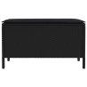 Pouf de Jardin avec oreiller Noir 80 x 38 x 45 cm Rotin PE 645797645797