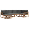 Ensemble de canapés d'extérieur 6 pcs Naturel et Anthracite 645802645802