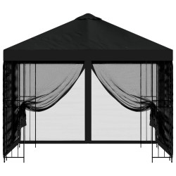 Abri de jardin avec parois 3 x 3 m Noir Polyester et Acier 645803645803