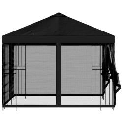 Abri de jardin avec parois 3 x 3 m Noir Polyester et Acier 645803645803