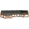 Ensemble de canapés d'extérieur 6 pcs Naturel et Anthracite 645805645805