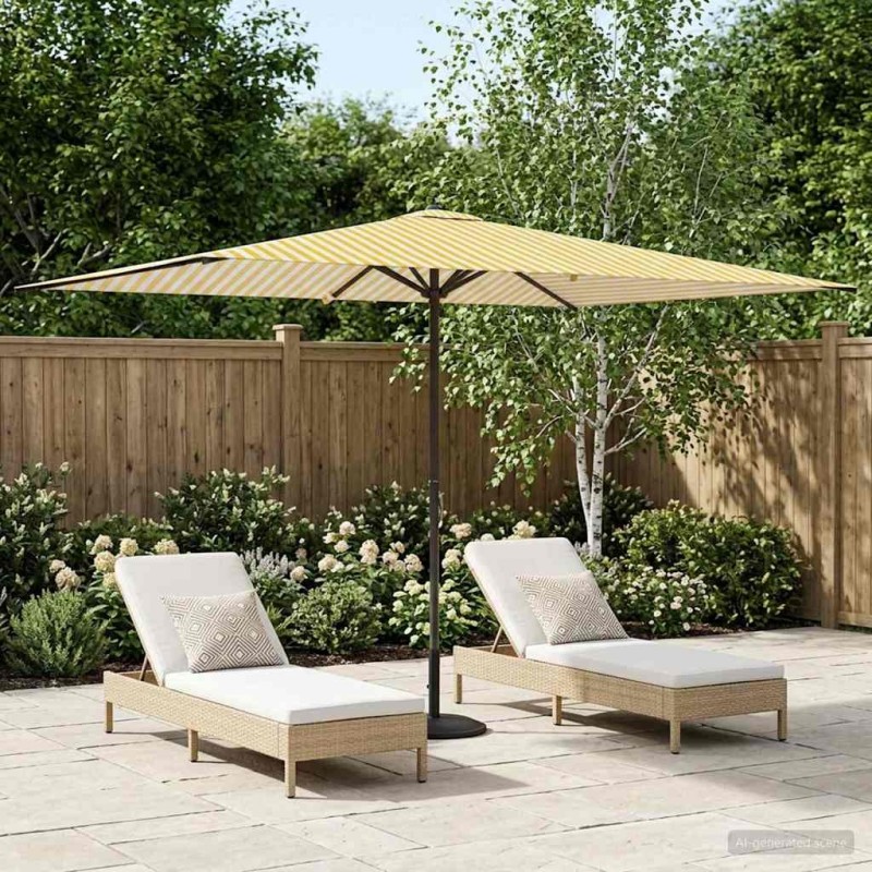 Parasol de jardin 200 x 300 cm Polyester Rectangulaire 645808645808