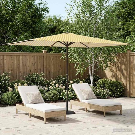 Parasol de jardin 200 x 300 cm Polyester Rectangulaire 645808645808