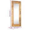 Miroir sculpté à la main 110x50x2,5 cm bois de manguier solide 645813645813