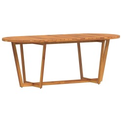 Table de jardin ovale 200x90x75 cm en bois d'acacia massif 645816645816