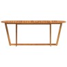 Table de jardin ovale 200x90x75 cm en bois d'acacia massif 645816645816