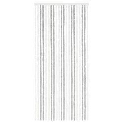 Rideau anti-insectes en chenille Gris clair et blanc 645824645824