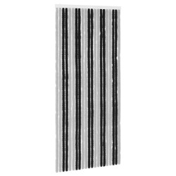 Rideau anti-insectes en chenille Gris et Noir 90 x 200 cm 645826645826