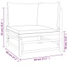 Salon de jardin 4 pcs avec coussins taupe bambou 645829645829