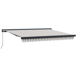 Auvent rétractable Gris clair et blanc 300 x 250 cm 645831645831