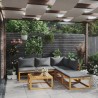 Salon de jardin 6 pcs avec coussin Bois d'acacia solide 645836645836