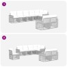 Ensemble de canapé de jardin 8 pcs Noir et blanc crème 645837645837