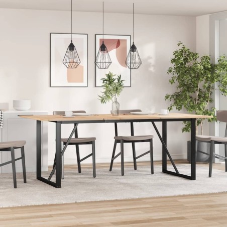 Pieds de table à manger cadre en O 180x80x73 cm acier 645847645847