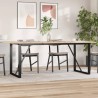 Pieds de table à manger cadre en O 180x80x73 cm acier 645847645847