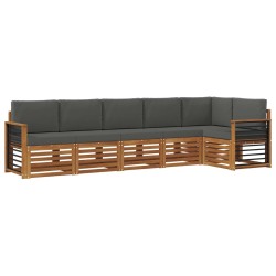 Ensemble de canapé d'angle 6 pcs Naturel et Anthracite 645848645848