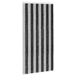 Rideau anti-insectes en chenille Gris et Noir 100 x 200 cm 645850645850