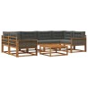 Ensemble de canapés d'extérieur 7 pcs Naturel et Anthracite 645851645851