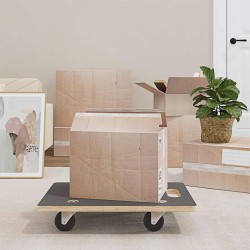 Chariot de Transport 6 pcs Gris Contreplaqué 645854645854