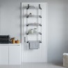 Organisateur de porte avec 5 étagères 52x20x135 cm aluminium 645855645855