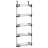 Organisateur de porte avec 5 étagères 52x20x135 cm aluminium 645855645855