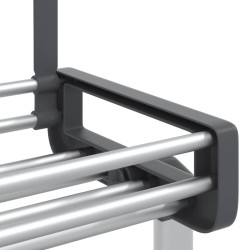 Organisateur de porte avec 5 étagères 52x20x135 cm aluminium 645855645855