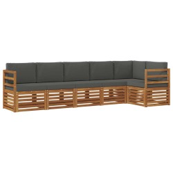 Ensemble de canapé d'angle 6 pcs Naturel et Anthracite 645857645857