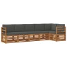 Ensemble de canapé d'angle 6 pcs Naturel et Anthracite 645857645857