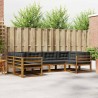 Ensemble de canapés d'extérieur 6 pcs Naturel et Anthracite 645863645863