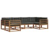 Ensemble de canapés d'extérieur 6 pcs Naturel et Anthracite 645863645863