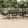 Ensemble à manger de jardin 7 pcs Noir Résine tressée 645870645870
