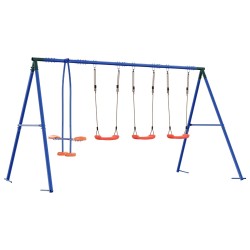 Ensemble de balançoires d'extérieur Multicolore Acier et PE 645881645881