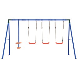 Ensemble de balançoires d'extérieur Multicolore Acier et PE 645881645881
