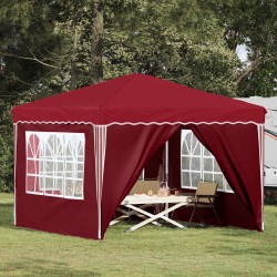 Tente de fête pop-up 288 x 288 x 245 cm Bordeaux Tissu Oxford 645882645882